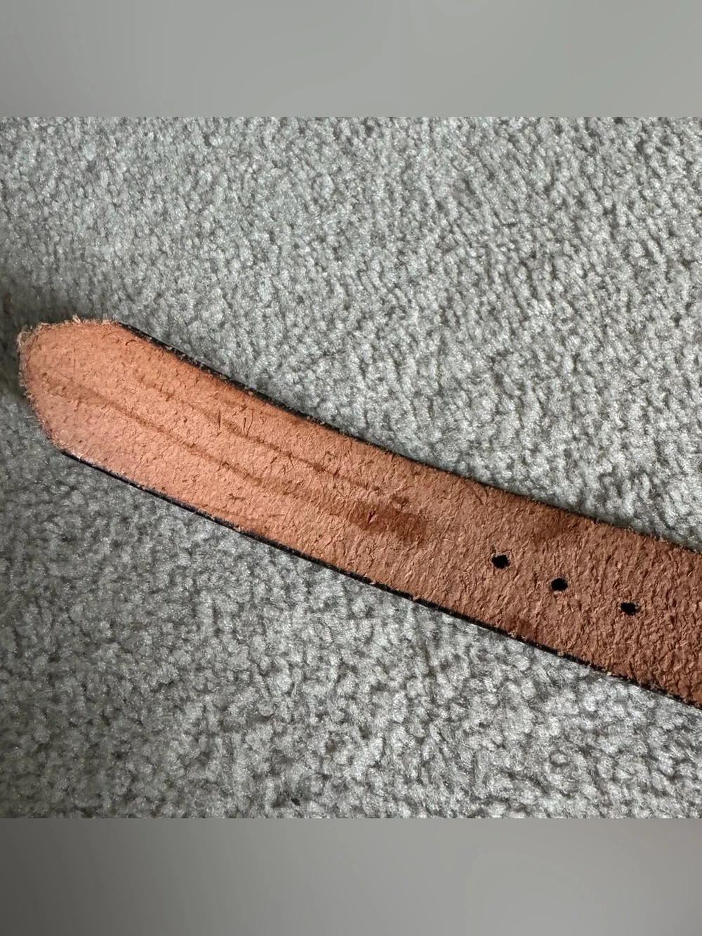 Trucker Mack / Semi Truck Mountain Outdoors Scene Brown Vintage Leather Belt